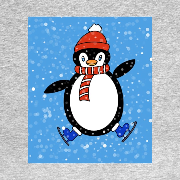 WHITE Christmas Penguin. by SartorisArt1